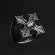5.jpg CRUCIFIX " KUURTH Inspired " Gothic Ring 3D Print Model