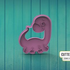 brontosaurus.jpg Fichier STL Bébé Brontosaure Coupeur de biscuits・Plan imprimable en 3D à télécharger