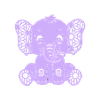 002.stl STL-Datei ELEPHANT 2 Baby Shawer decoration, souvenir (Elephant 2D)・3D-druckbare Vorlage zum herunterladen, sergiomdp01