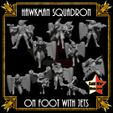 GroundSquadJets.jpg Hawkman Squadron on Foot