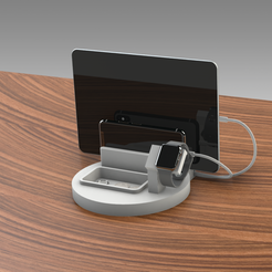 Untitled-765.png STL file APPLE or ANDROID TABLET and PHONE DOCKING STATION・3D printing design to download, Trikonics