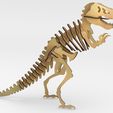TIRANOSAURIO-MADERA-FINAL-2.jpg Tyrannosaurus Rex - 3D jigsaw puzzle