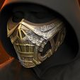 мален.jpg Scorpion mask for face from Mortal Kombat 2021 3D print model