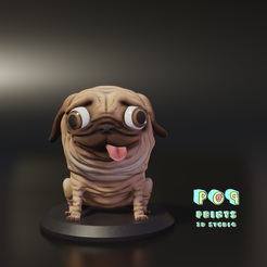 Pug3.png STL file Puggy the Pug Dog・3D printer model to download