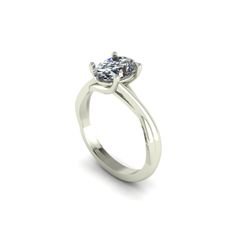 1.jpg Archivo STL Anillo de diamantes solitario R57・Diseño para descargar y imprimir en 3D
