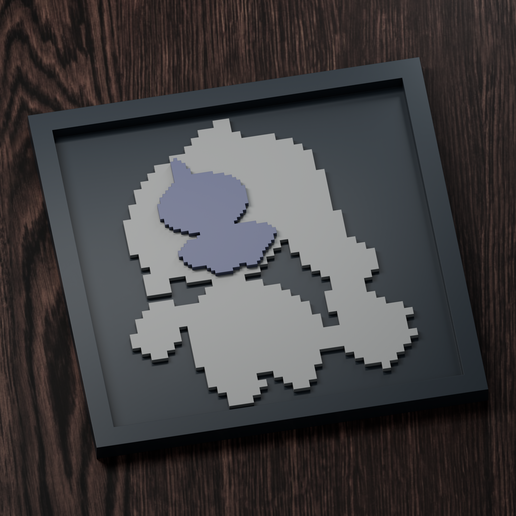 Banette Line - Pokemon Silhouette Frame | Gen 3 sprite style | STL