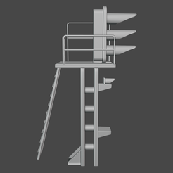 signal_1.png Fichier STL Signal lumineux train voie ferrée diorama 1/87・Design à télécharger et à imprimer en 3D