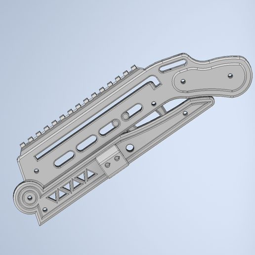 折叠皮筋弹弓NERF版 3D model