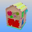 Bizihouse_3D-Model-Render-1.jpeg Small Childrens Didactic Model House For Laser Cutter-Engraver or CNC Router