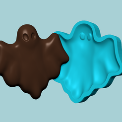 h.png Fichier STL Halloween Molding A04 Fantôme - Moule à Chocolat en Silicone・Modèle à télécharger et à imprimer en 3D
