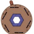 mechanical iris-hexagon cutout 2.jpg STL-Datei Gleitende mechanische Blende - Sechskantausschnitt・3D-druckbare Vorlage zum herunterladen