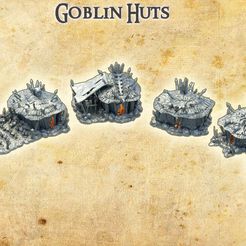Goblin-Huts-1-p.jpg Goblin Huts 28 mm Tabletop Terrain