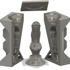 thing5_v6.png Archivo STL gratis Consolador cyborg Wolf・Plan imprimible en 3D para descargar