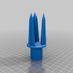 Solar_Light_THREE_PRONG_STAKE.png Free STL file Solar Light 3-Prong Stake・3D printer model to download, Kevster