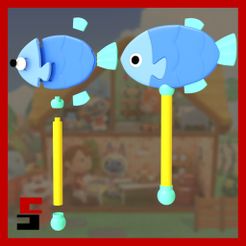 1.jpg 3D file Animal Crossing Fish Wand Replica Prop・3D printer model to download