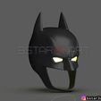 001b.jpg Batman Helmet-The Batman 2021-Robert Pattinson-DC comic Fan Art 3D print model