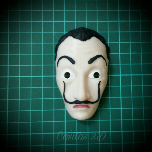 Mask of dali mask - the paper house 3D model