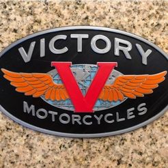 3528e193da09c6f45af261405b8663fa_preview_featured.jpg Download free STL file Victory Motorcycles Logo Sign • 3D print template, MeesterEduard