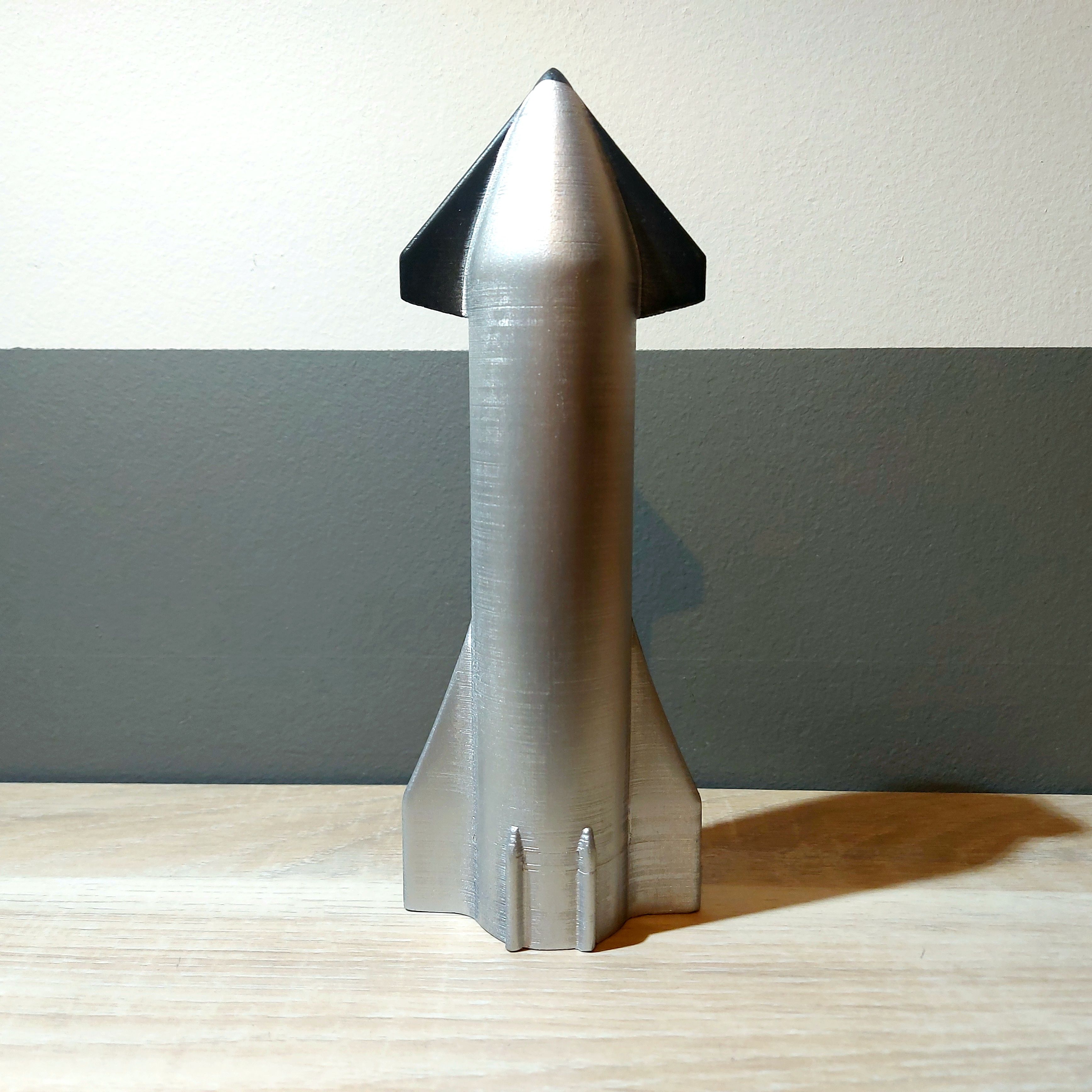 20220112_175739.jpg Télécharger fichier STL Spacex Starship Moderne Minimaliste • Design pour imprimante 3D, Muza