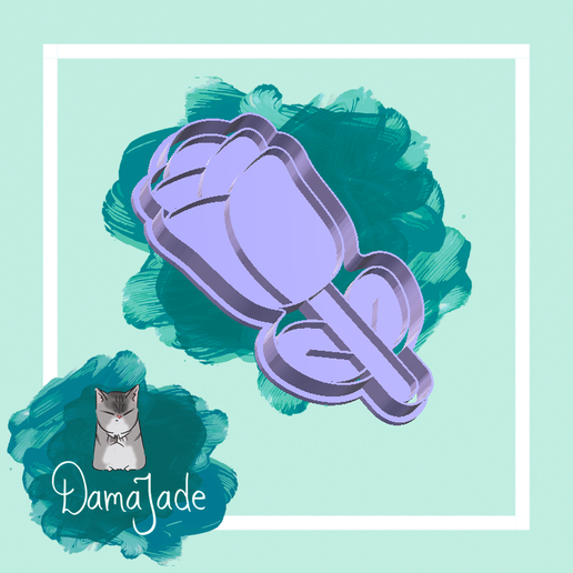 flower rose pink 3D model