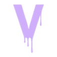 V.stl Spooky Blood Dripping Halloween Letter Set (3D Models and Source SVGs)