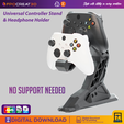 BASE-VIDEOJUEGOS-PUBLI2.png Console control stand 3D xbox pplay station Universal Controller Controller Stand Headphone Holder headphone holder headset stand