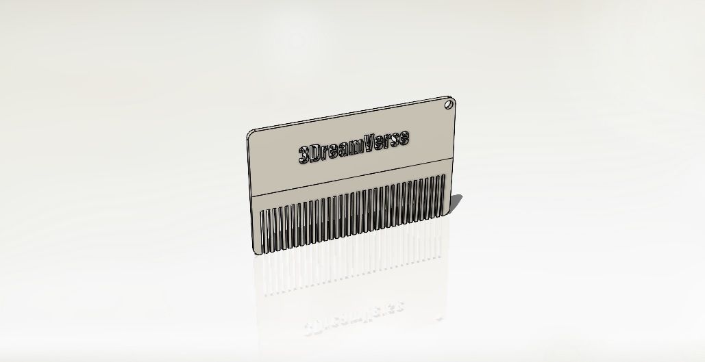 Free STL file [FREE]Credit Card Comb,Mini Pocket Comp・3D print design ...
