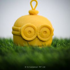 minion-keychain-virtualpensar-PVT-LTD-9.jpg STL file minion keychain・Template to download and 3D print