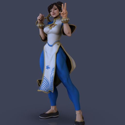 👩 Chun Li・ STL File for 3D printing・Cults