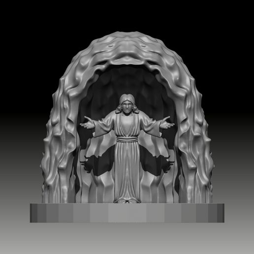 Resurrection-of-jesus-1.jpg Resurrection of jesus in cave 3d printable model