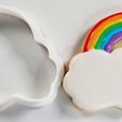 RainbowCutter.jpg Unicorn Cookie Cutter Set: Pretty Unicorn, Horn, Rainbow Plaque