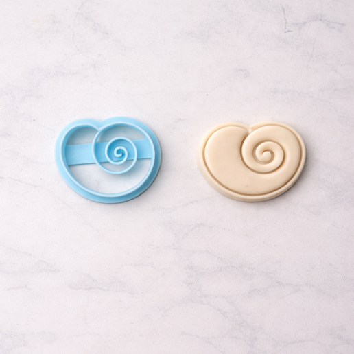 Polymer clay snail earring cutter