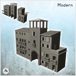 1-PREM.jpg STL file Building facing the Pietra Bridge (Verona, Italy) - Modern WW2 WW1 World War Diaroma Wargaming RPG・3D printable model to download