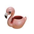 flamingo-planter-4.png Flamingo Planter or Mug – STL and Textured GLB File for 3D Printing, Animal Home Decor, Cute Garden Accessory, and Gift Idea