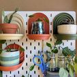 With-Plants.jpg Pegboard Shelves~ for Ikea Skadis  ( Set of4 )