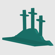 Screenshot-2024-11-17-161521.png Three Crosses on a Hill STL | Faith-Inspired Religious Decor | Christian Symbol