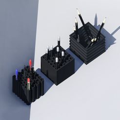 01.3.jpg STL-Datei Einzelner Druck Würfel Feder und Stifthalter - Stifthalter - Schreibtisch-Organisator - Stifthalter kostenlos・Modell zum 3D-Drucken zum herunterladen