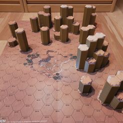 Make-1.jpg Free STL file BATTLETECH TERRAIN MAP BAD LANDS #1 (BATTLETECH MAP PACK DESERT)・3D printing model to download