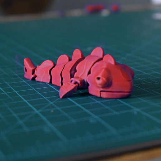 🐠 Fish articulated KeyChain・Free STL File for 3D printing・Cults