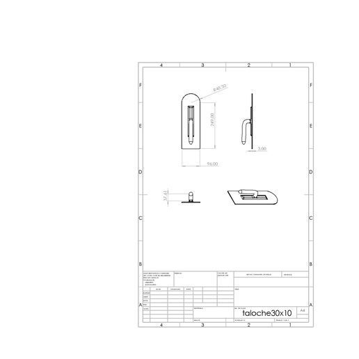 talocheplan30x10.jpg 3D Model – Professional Plastering Trowel 30x10 cm (Smooth & Notched Versions)