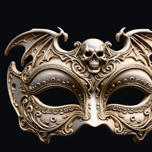 Gothic Halloween Masquerade Mask STL – Wearable 3D Printable Costume