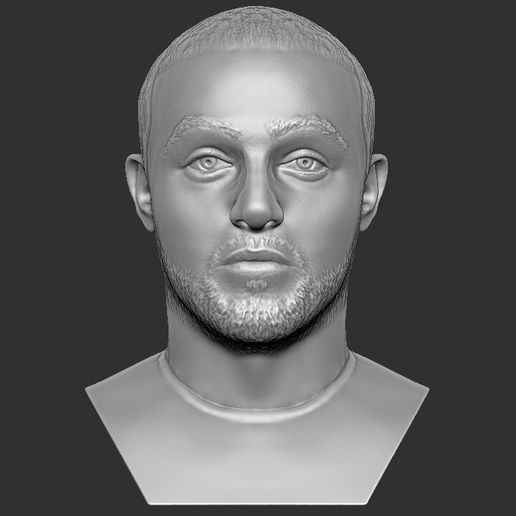 Mac Miller bust for 3D printing 3D model