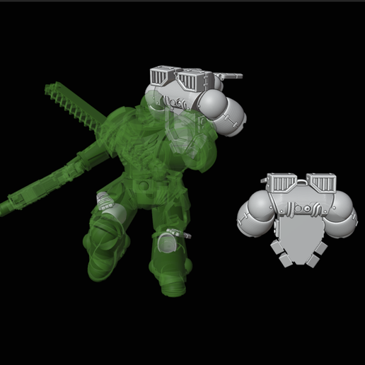 Jump pack for Assault Prime boys - 3D model önizlemesi