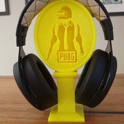 PUBG.jpg Free STL file PUBG Headset stand (PlayerUnknown's Battlegrounds)・Object to download and to 3D print
