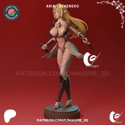 Aria - Beheneko - I'm a Behemoth, an S-Ranked Monster, but Mistaken for a Cat, I Live as an Elf Girl's Pet - SFW 3D model