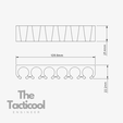 6x20-Drawing.png 20 Gauge 6 Shell Universal Tactical Side Shell Holder for Benelli, Remington, Mossberg, and more Shotguns