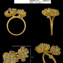 1.jpeg Fichier STL Bague à fleurs・Modèle pour impression 3D à télécharger