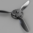 109_prop_v4-without spinner.png RC Plane Propeller | Three blade | BF109 G10 | 14x8" | Thrust tested |