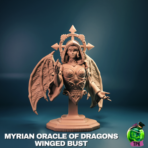 Myrian Oracle of Dragons Winged Bust 3D model