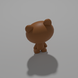 4.png Cute Brown Bear figure 3D Printable